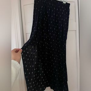 Asymmetrical blue skirt